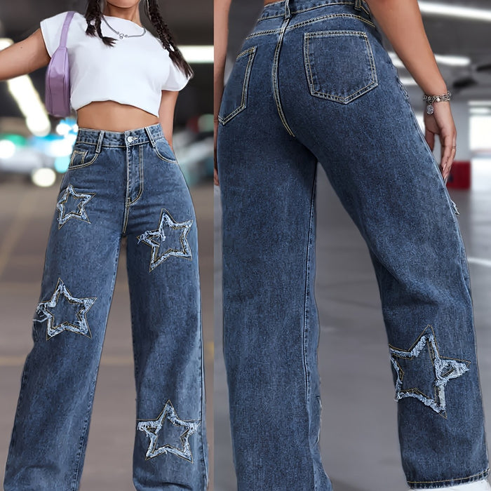 UNICORN Stretch Star Straight-Leg Pants xs s m l xl