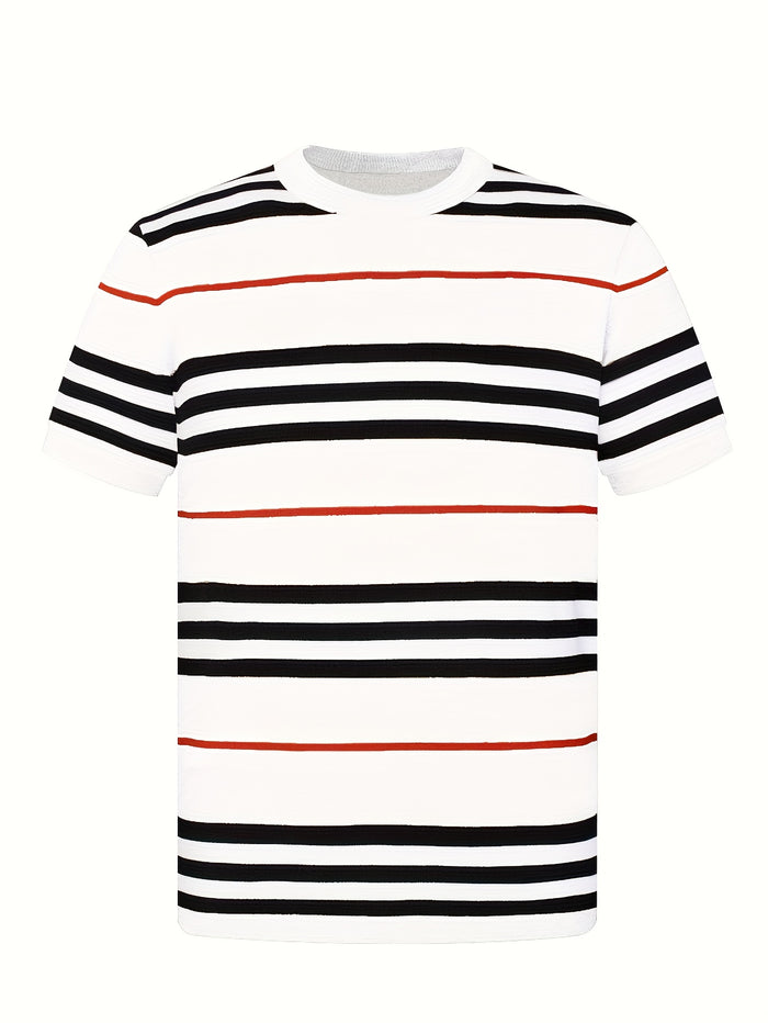 UNICORN Striped Round Neck Short Sleeve Knit Top for Trendy Spring s m l xl