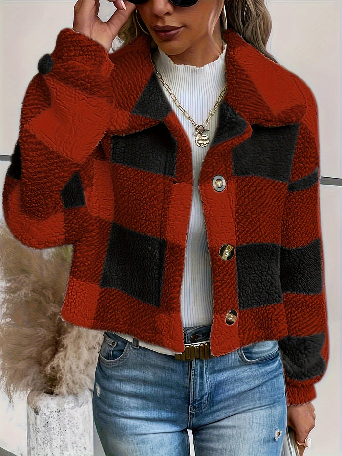 UNICORN Teddy Coat, Casual Button Front Long Sleeve Winter Warm Outerwear xs s m l xl xxl