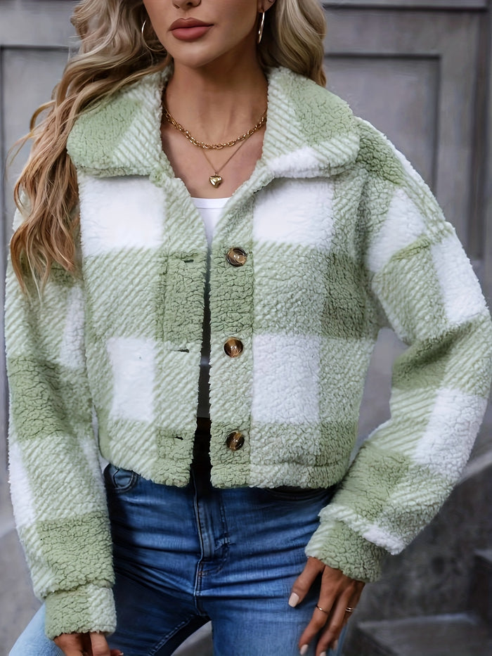 UNICORN Teddy Coat, Casual Button Front Long Sleeve Winter Warm Outerwear xs s m l xl xxl