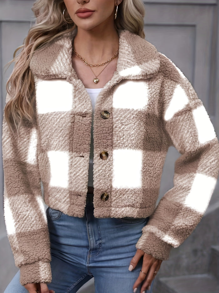 UNICORN Teddy Coat, Casual Button Front Long Sleeve Winter Warm Outerwear xs s m l xl xxl
