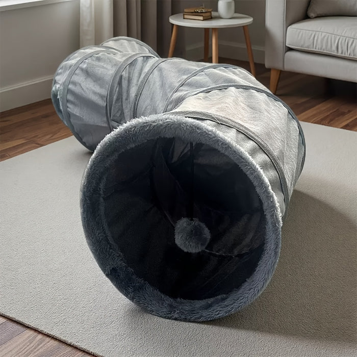 UNICORN Tree Interactive Cat Tunnel Foldable Indoor Play Toy with Ball for Kittens