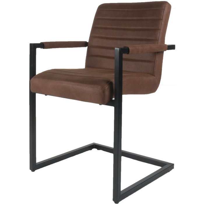 UNICORN Tube chair cognac brown 58x55x85