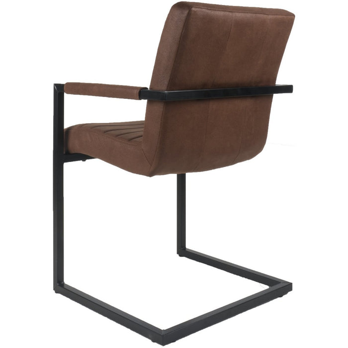 UNICORN Tube chair cognac brown 58x55x85