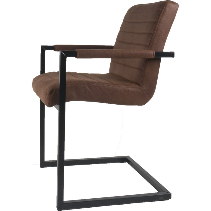 UNICORN Tube chair cognac brown 58x55x85