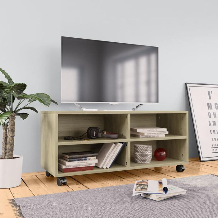 UNICORN TV cabinet modern oak brown Width 90 cm Depth 35 cm Height 35 cm