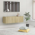 UNICORN TV cabinet modern oak light brown Width 100 cm Depth 30 cm Height 30 cm