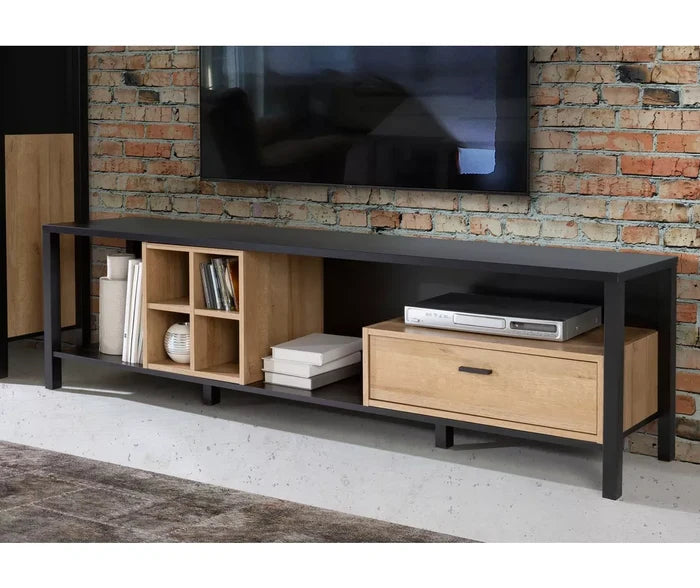 UNICORN TV furniture wall unit black brown 181 cm