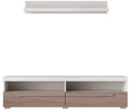 UNICORN TV furniture wall unit white brown 140 cm