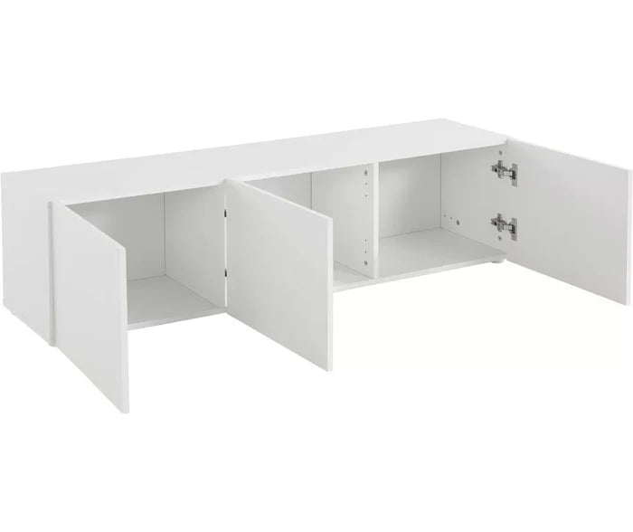 UNICORN TV furniture wall unit white Width 139 cm Depth 35 cm Height 35 cm