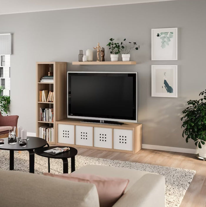 UNICORN TV unit wall unit black-brown white light brown width: 189 cm depth: 39 cm height: 147 cm