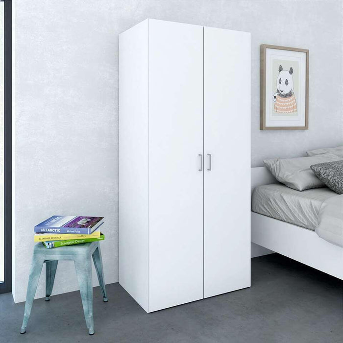 UNICORN Wardrobe basic white Width 77.6 cm Depth 49.5 cm Height 175.4 cm