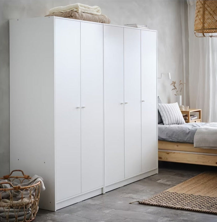 UNICORN Wardrobe white black brown with mirror width: 79 cm depth: 55 cm height: 176 cm