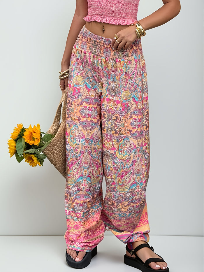 UNICORN Women'S Casual Wide-Leg Beach Pants with a Bohemian Style Design s m l xl