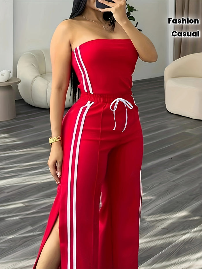 UNICORN Womens Fashion Casual Tube Top Jumpsuit s m l xl xxl