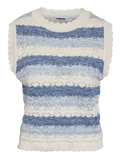 UNICORN Women's Knitted Top Blue-White | Sleeveless Spencer with Striped Pattern xs s m l xl