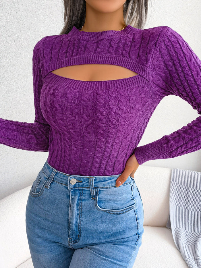 UNICORN Womens Long Sleeve Hollow Sweater High Stretch Fabric s m l xl xxl