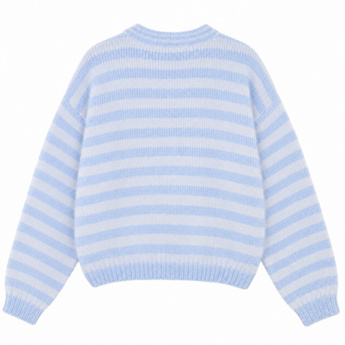 UNICORN Women's Luxury Light Blue Teddy Cardigan with Gold Heart Buttons s m l xl
