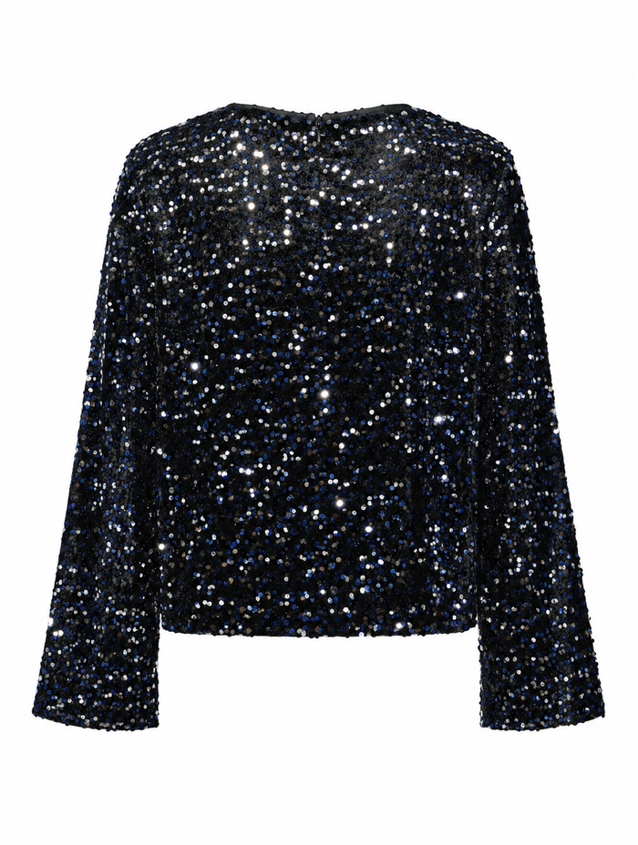 UNICORN Women's Midnight Sequin Top Luxe Sequin Top in Black & Navy xs s m l xl