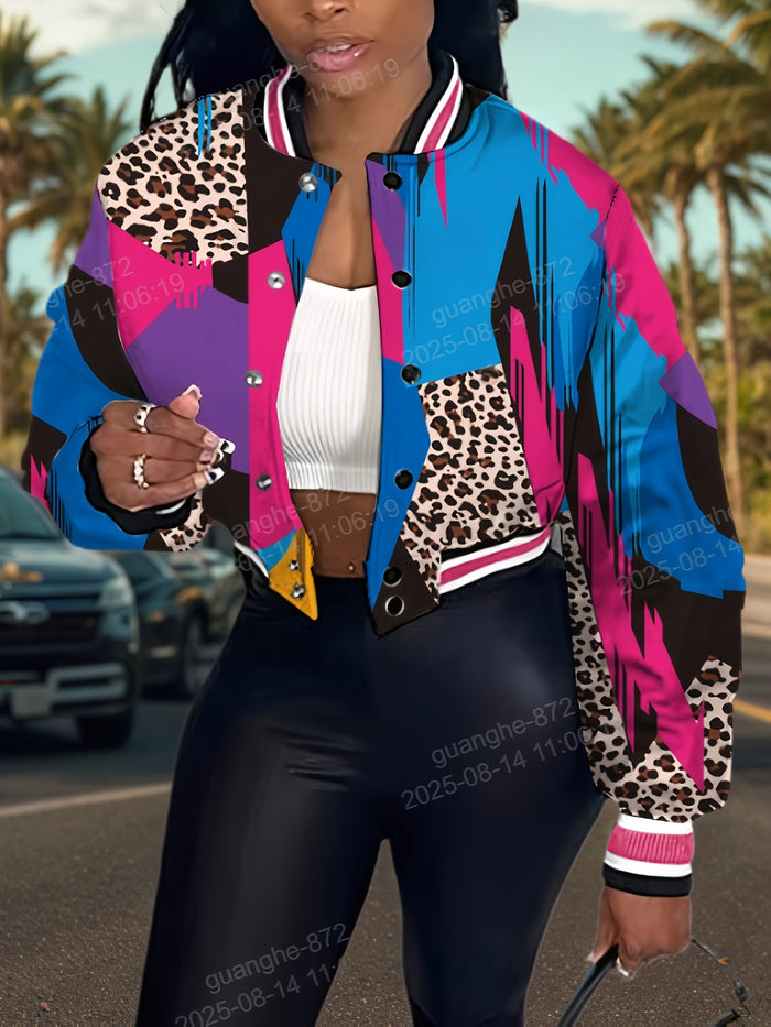 UNICORN Women'S New Autumn And Winter Casual Printed Long-Sleeve Jacket s m l xl xxl