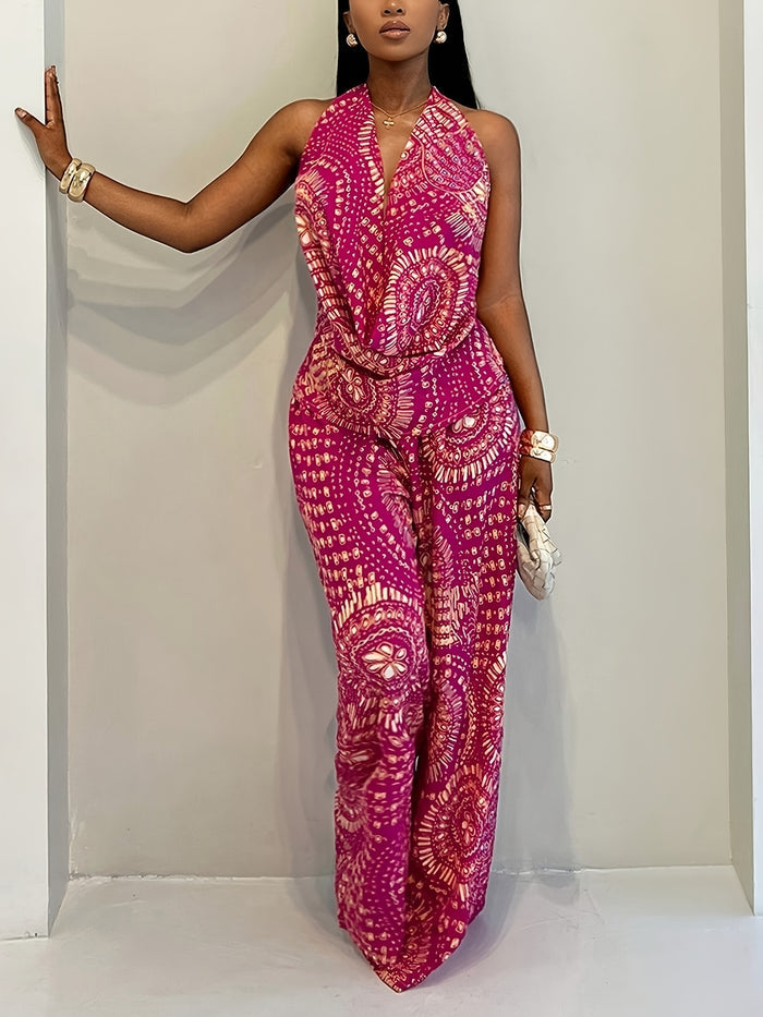 UNICORN Women'S Printed Drop Shoulder Camisole Top And Wide Leg Pants s m l xl xxl