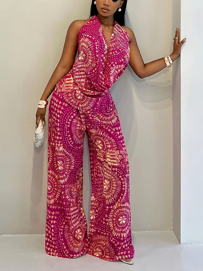 UNICORN Women'S Printed Drop Shoulder Camisole Top And Wide Leg Pants s m l xl xxl