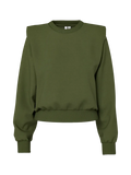UNICORN Women's sweater Luxe Olive Sweater Regina cropped Hydrodrop with Shoulder Details xs s m l xl xxl