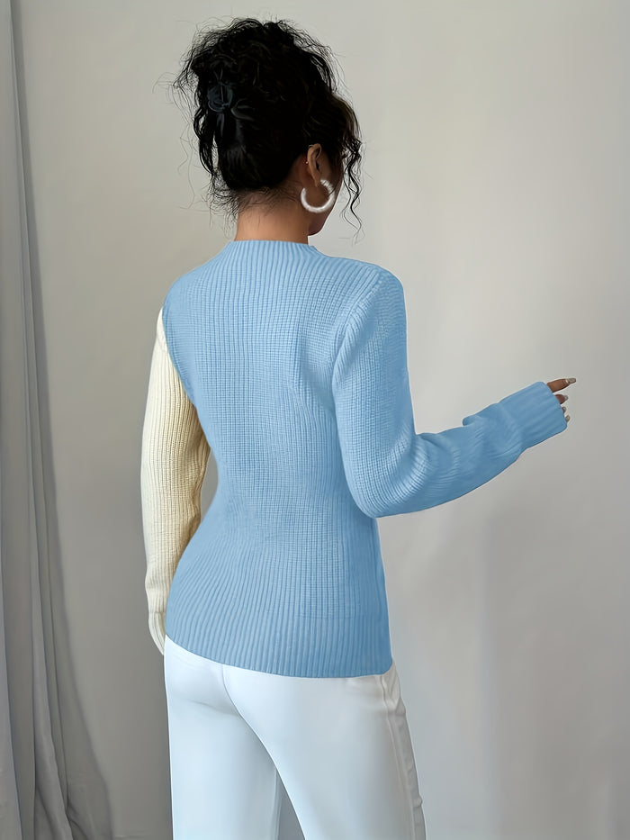 UNICORN Womens Valentine's Day Color-block Heart Pattern Pullover s m l xl