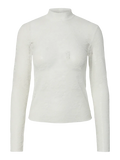 UNICORN Women's White Lace Mesh Top with Mock Neck xs s m l xl