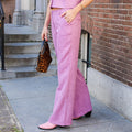 UNICORN Women's Wide Leg Trousers Purple – Elegant High-Waisted Trousers with Straight Legs xs s m l xl