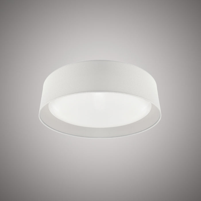 Verona 16-in Flush Mount Matte White  Dimmable 26W