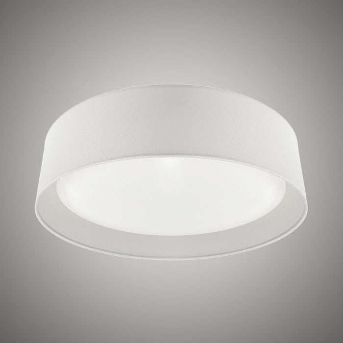 Verona 20-in Flush Mount Matte White Dimmable 35W