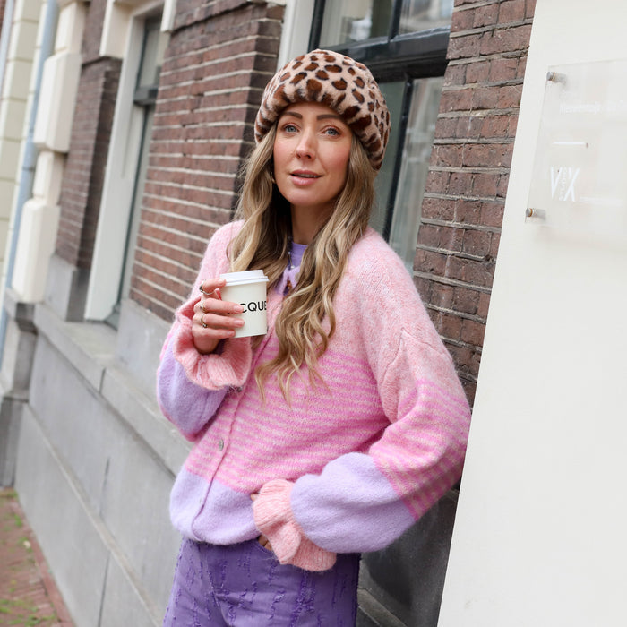 Vest Lexi Lou streep lila oranje