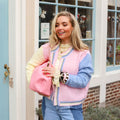 Vest Marie roze blauw