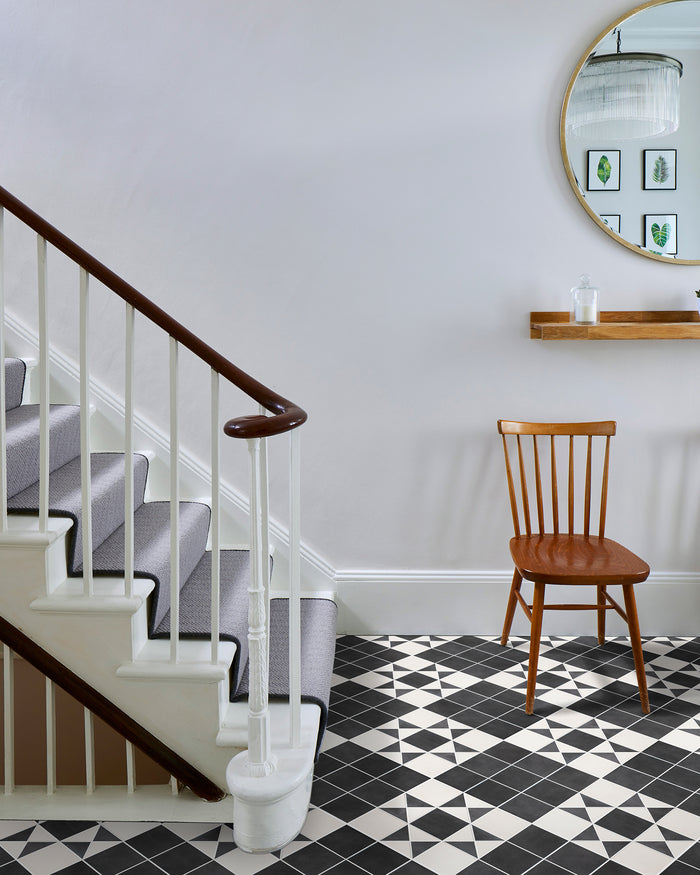 Victorian Style™ Porcelain Anthracite Field||victorian-style-porcelain-finchley-pattern-cotton-white