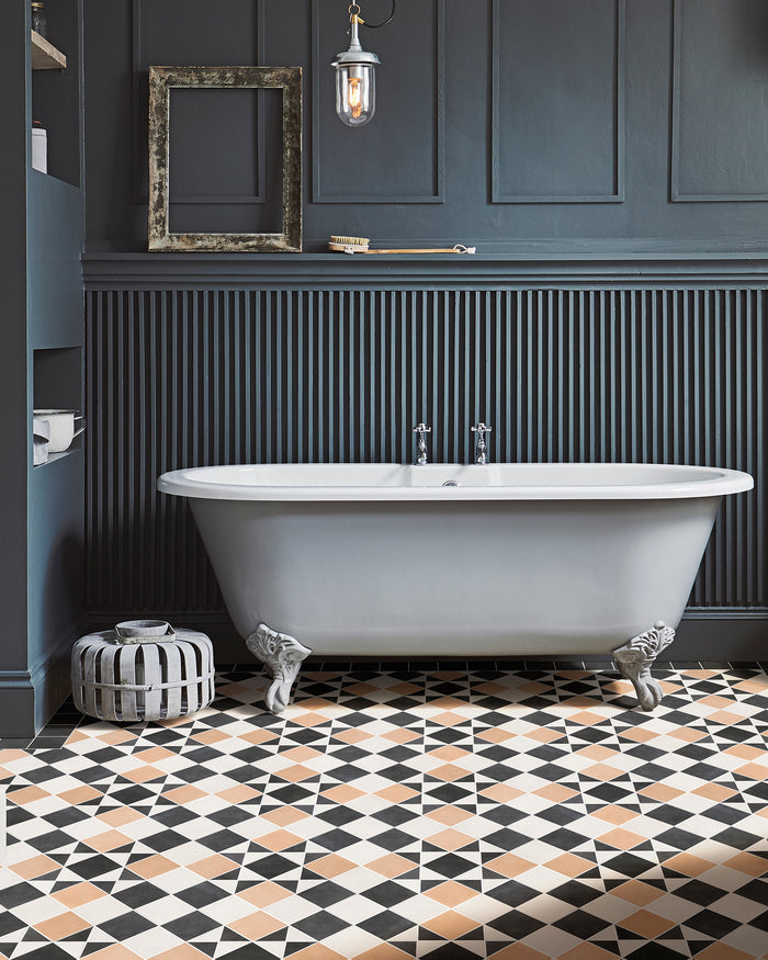Victorian Style™ Porcelain Chess Mono B||victorian-style-porcelain-finchley-pattern-sandstone