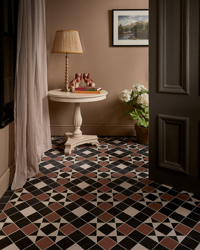 Victorian Style™ Porcelain Finchley Pattern Terracotta||victorian-style-porcelain-grand-finchley-pattern