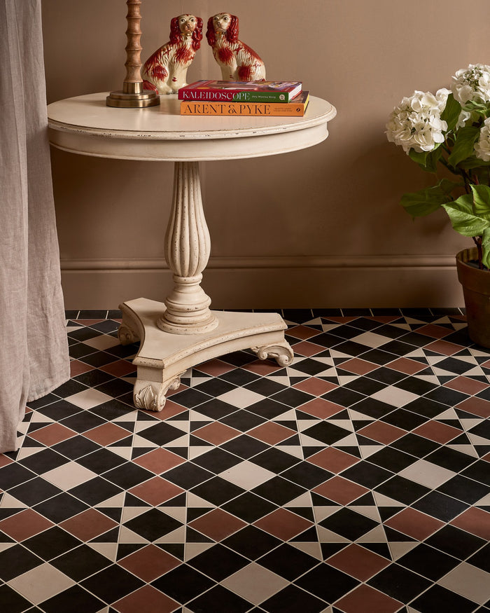 Victorian Style™ Porcelain Finchley Pattern Terracotta||victorian-style-porcelain-grand-finchley-pattern