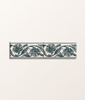 Victorian Style™ Wall Ceramic Decor Carnation Border Blue