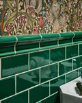 Victorian Style™ Wall Ceramic Emerald Green Dado Crackle Glaze||victorian-style-wall-ceramic-emerald-green-metro