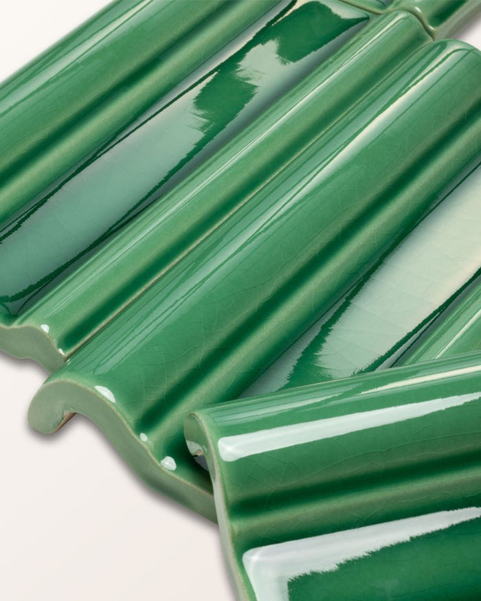 Victorian Style™ Wall Ceramic Emerald Green Dado Crackle Glaze