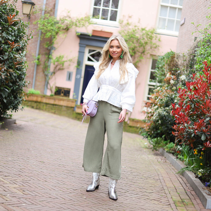Vinsty culotte pants green