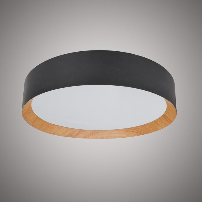 Viva 15-in Black Outside/Wood Grain inside  Dimmable 26W