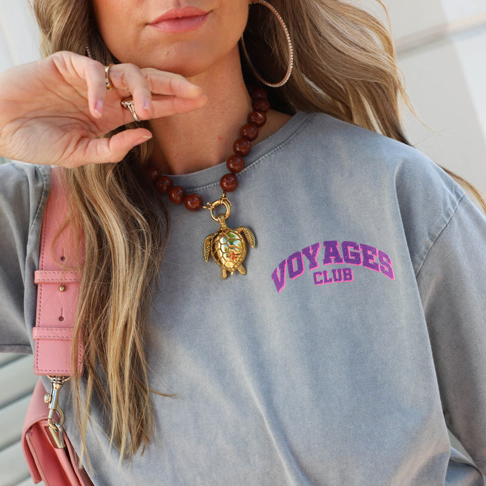 Voyage club tee grijs