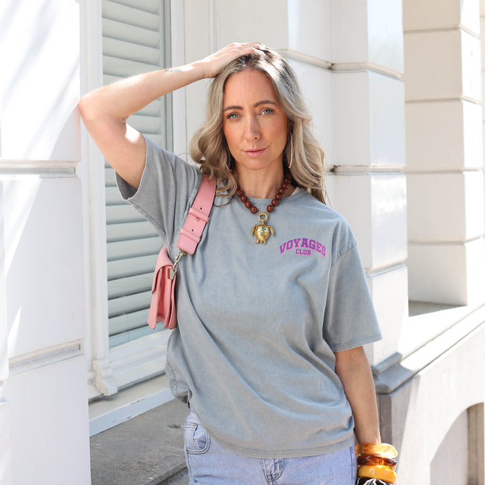 Voyage club tee grijs