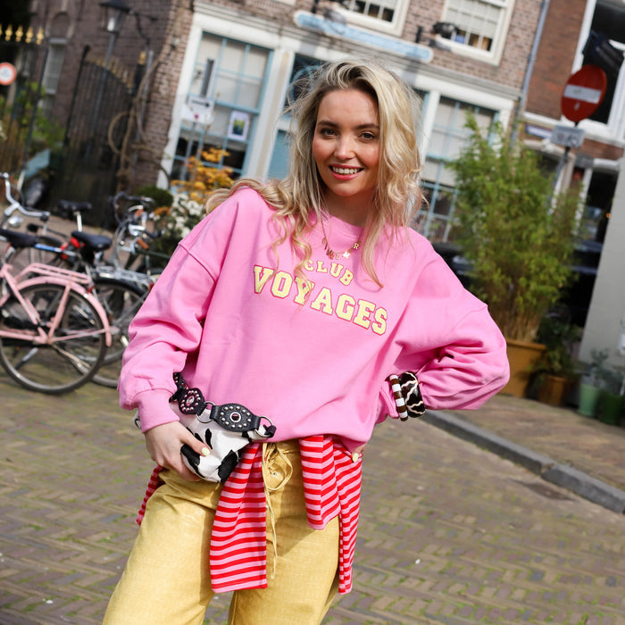 Voyages sweater roze