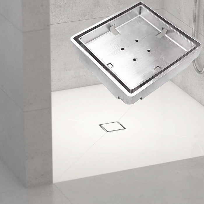 wedi Fundo Premium 4" x 4" Point Drain Cover Sets Brass