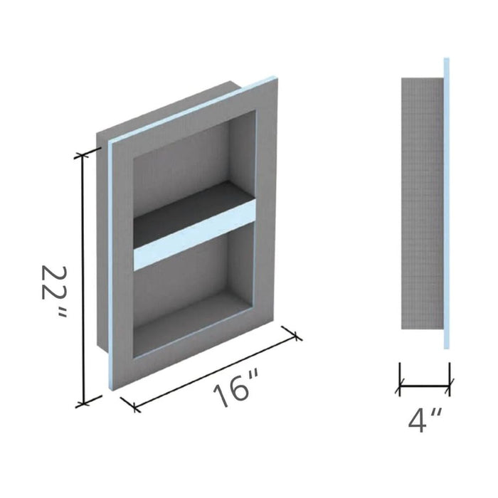 wedi Recessed Shower Niches 16" X 28"
