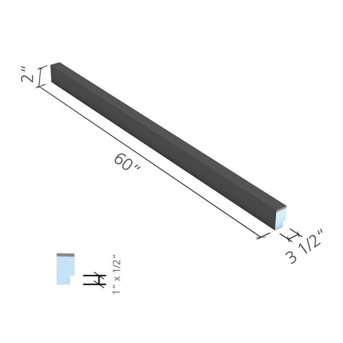 wedi Shower Curbs - Waterproof Foam Curbs for Shower Entrances Anchor Track (Curb AT)