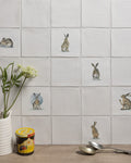 Wiltshire Hares Ceramic By Joanna May|On Rural Shell Base